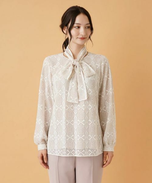 Leilian / レリアン シャツ・ブラウス | ボウタイブラウス【ROCHAS Premiere】 | 詳細5