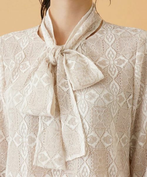 Leilian / レリアン シャツ・ブラウス | ボウタイブラウス【ROCHAS Premiere】 | 詳細9