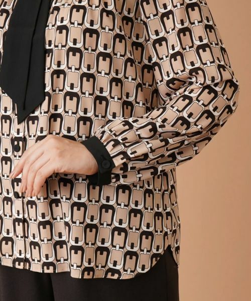 Leilian / レリアン シャツ・ブラウス | プリントボウタイブラウス【ROCHAS Premiere】【ERICA】 | 詳細10