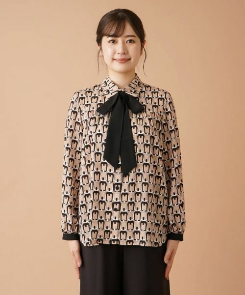 Leilian / レリアン シャツ・ブラウス | プリントボウタイブラウス【ROCHAS Premiere】【ERICA】 | 詳細5