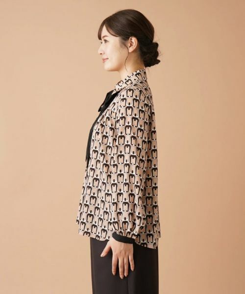 Leilian / レリアン シャツ・ブラウス | プリントボウタイブラウス【ROCHAS Premiere】【ERICA】 | 詳細6