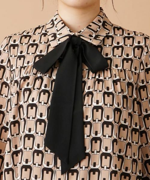 Leilian / レリアン シャツ・ブラウス | プリントボウタイブラウス【ROCHAS Premiere】【ERICA】 | 詳細8