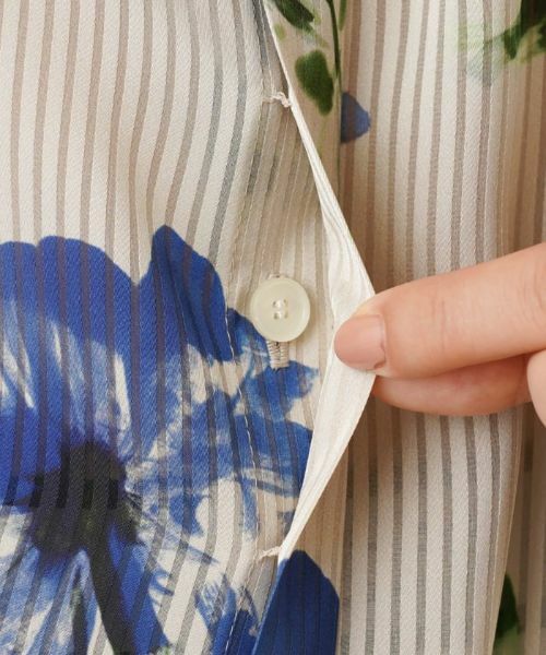 Leilian / レリアン シャツ・ブラウス | フラワー柄ボウタイ比翼ブラウス【ROCHAS Premiere】 | 詳細13