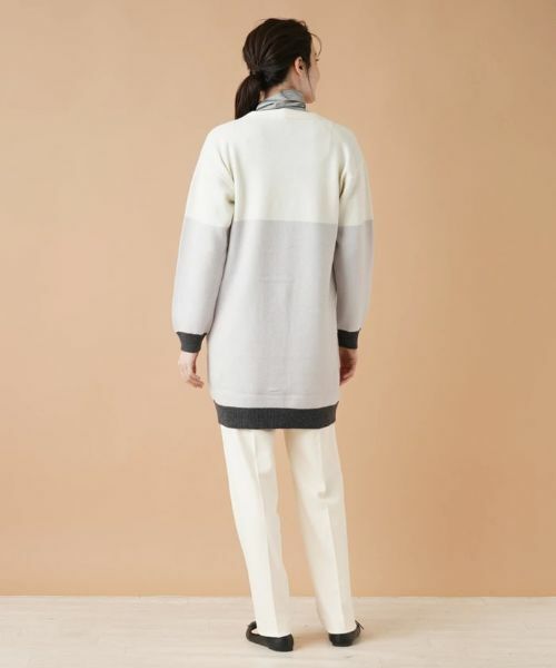Leilian / レリアン カーディガン・ボレロ | カラーブロックニットカーディガン | 詳細14