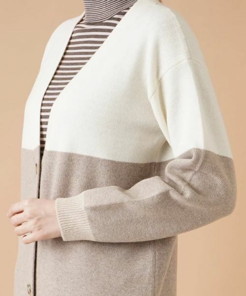 Leilian / レリアン カーディガン・ボレロ | カラーブロックニットカーディガン | 詳細9