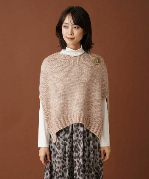 Leilian / レリアン テーラードジャケット | ケープ風ニットベスト【BIANCA LANCIA】 | 詳細7