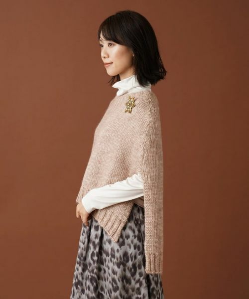 Leilian / レリアン テーラードジャケット | ケープ風ニットベスト【BIANCA LANCIA】 | 詳細8