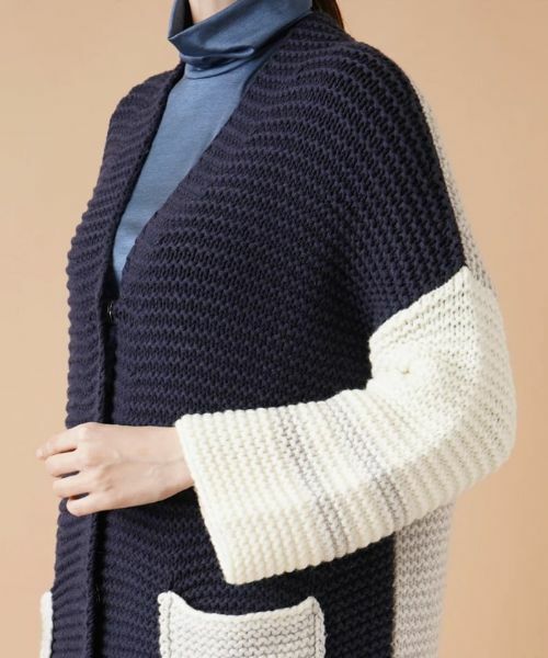 Leilian / レリアン カーディガン・ボレロ | カラーブロックニットカーディガン | 詳細10
