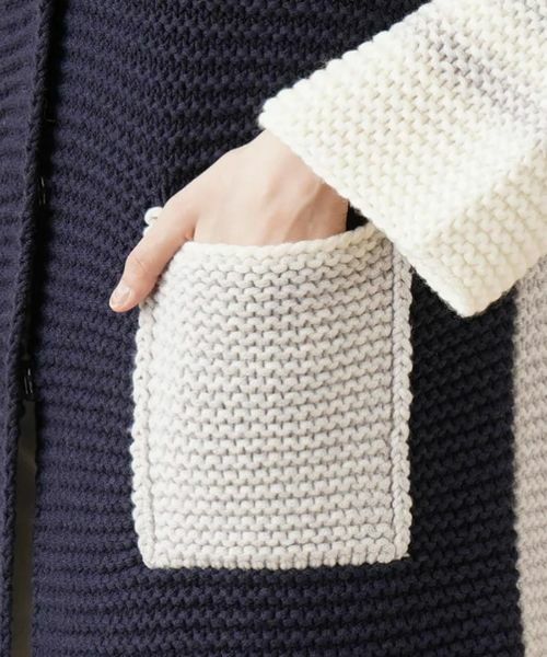 Leilian / レリアン カーディガン・ボレロ | カラーブロックニットカーディガン | 詳細11