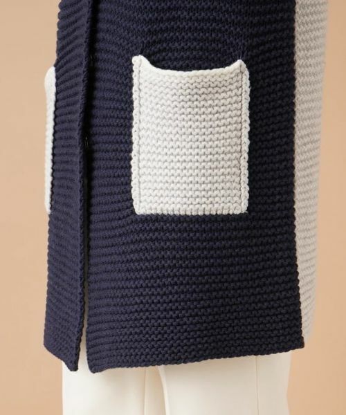 Leilian / レリアン カーディガン・ボレロ | カラーブロックニットカーディガン | 詳細12