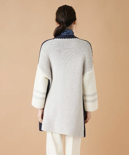 Leilian / レリアン カーディガン・ボレロ | カラーブロックニットカーディガン | 詳細6