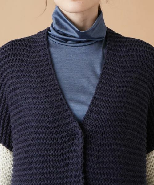 Leilian / レリアン カーディガン・ボレロ | カラーブロックニットカーディガン | 詳細7