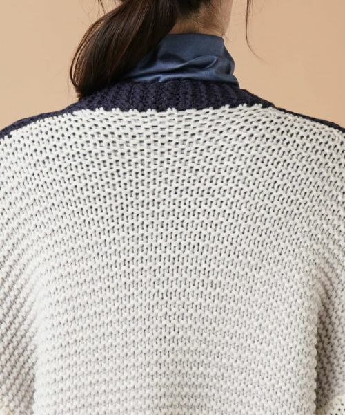 Leilian / レリアン カーディガン・ボレロ | カラーブロックニットカーディガン | 詳細9