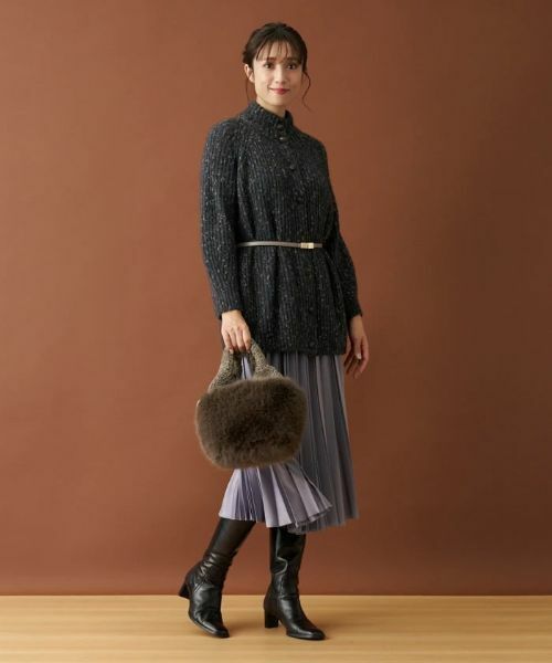 Leilian / レリアン テーラードジャケット | ハイネックニットジャケット【LE TRICOT PERUGIA】 | 詳細2