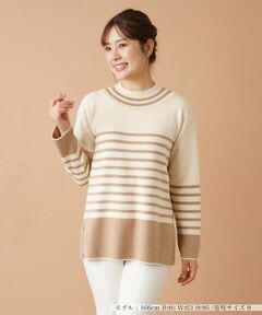 Leilian / レリアン ニット・セーター | ボーダーモックネックニット