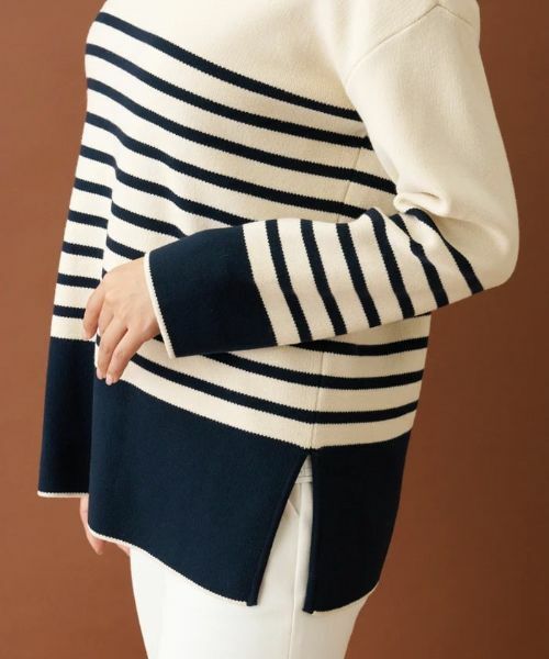 Leilian / レリアン ニット・セーター | ボーダーモックネックニット | 詳細11