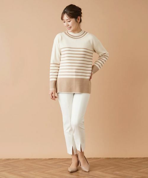 Leilian / レリアン ニット・セーター | ボーダーモックネックニット | 詳細17