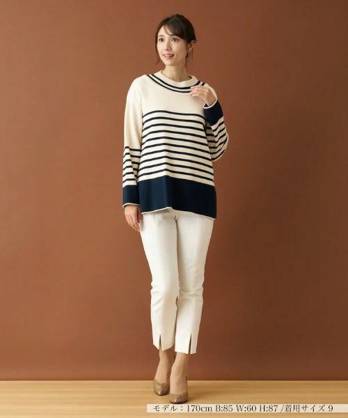 Leilian / レリアン ニット・セーター | ボーダーモックネックニット | 詳細3