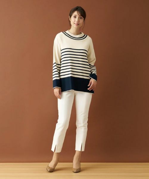 Leilian / レリアン ニット・セーター | ボーダーモックネックニット | 詳細4