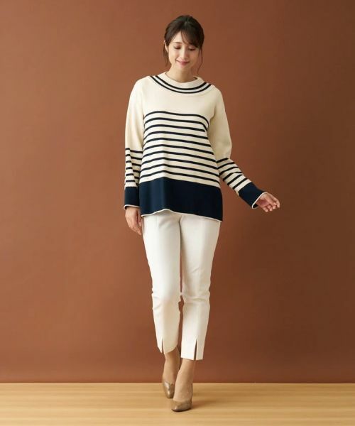 Leilian / レリアン ニット・セーター | ボーダーモックネックニット | 詳細5
