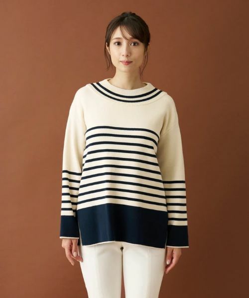 Leilian / レリアン ニット・セーター | ボーダーモックネックニット | 詳細6