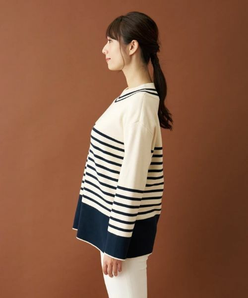 Leilian / レリアン ニット・セーター | ボーダーモックネックニット | 詳細7