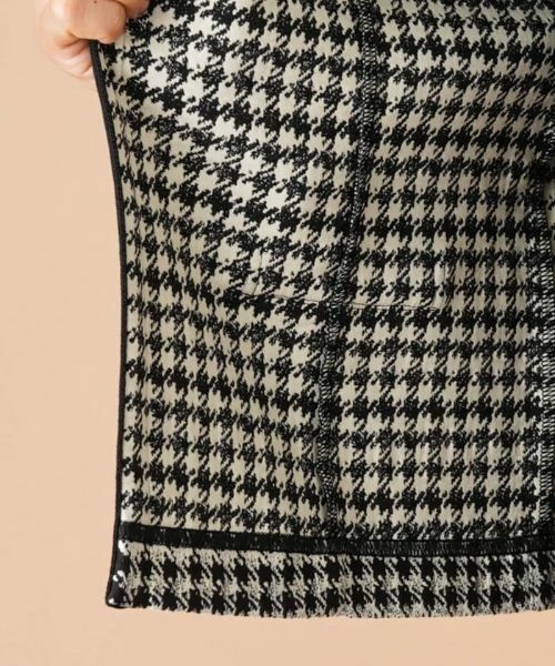 Leilian / レリアン テーラードジャケット | 千鳥格子柄ノーカラージャケット | 詳細12