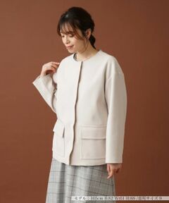 Leilian / レリアン テーラードジャケット | ボクシーノーカラージャケット