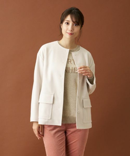 Leilian / レリアン テーラードジャケット | ボクシーノーカラージャケット | 詳細17
