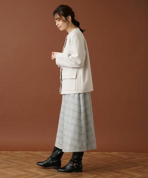 Leilian / レリアン テーラードジャケット | ボクシーノーカラージャケット | 詳細3