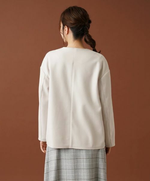 Leilian / レリアン テーラードジャケット | ボクシーノーカラージャケット | 詳細7