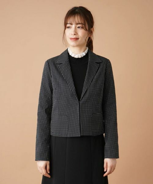 Leilian / レリアン テーラードジャケット | ドットテーラードジャケット | 詳細4
