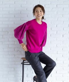 Leilian / レリアン ニット・セーター | 切替ボリュームスリーブニット