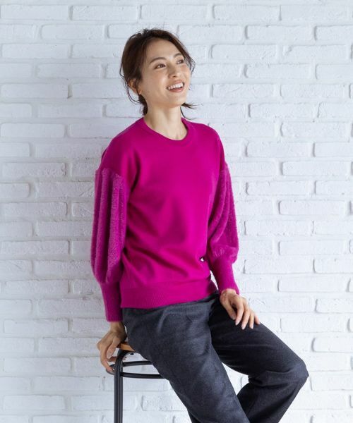 Leilian / レリアン ニット・セーター | 切替ボリュームスリーブニット | 詳細1