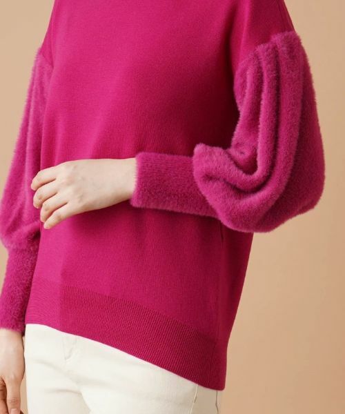Leilian / レリアン ニット・セーター | 切替ボリュームスリーブニット | 詳細10