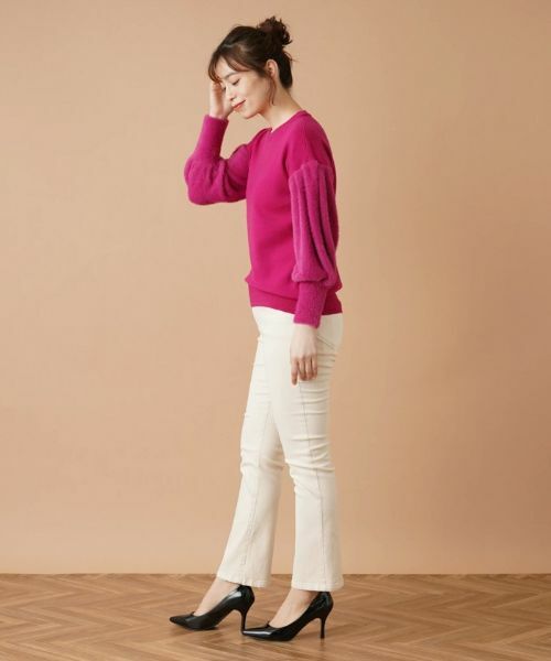 Leilian / レリアン ニット・セーター | 切替ボリュームスリーブニット | 詳細3