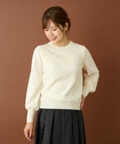 Leilian / レリアン ニット・セーター | レース切替ニットプルオーバー
