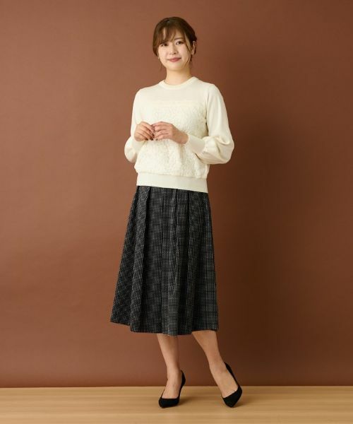 Leilian / レリアン ニット・セーター | レース切替ニットプルオーバー | 詳細3