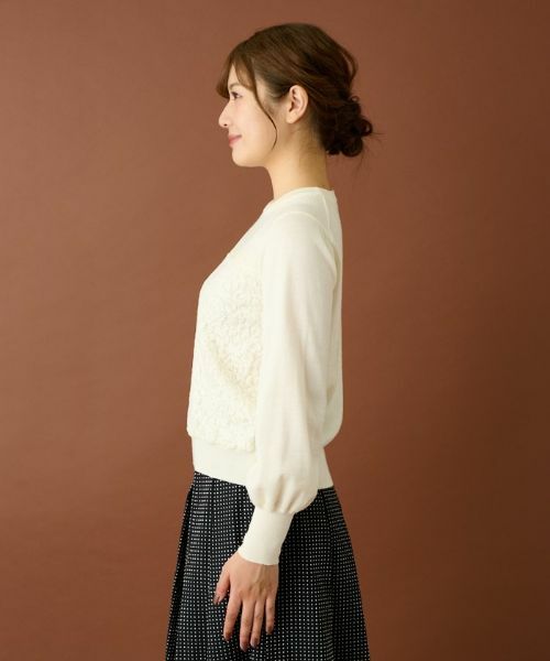 Leilian / レリアン ニット・セーター | レース切替ニットプルオーバー | 詳細5