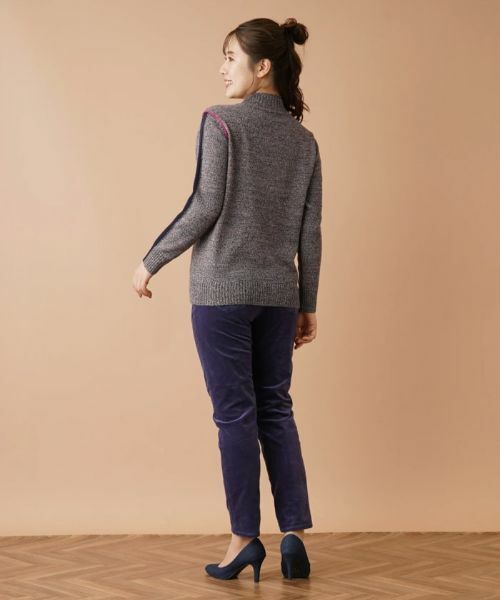 Leilian / レリアン ニット・セーター | 配色ハイネックニットプルオーバー | 詳細3