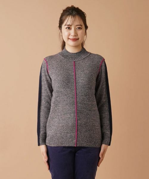 Leilian / レリアン ニット・セーター | 配色ハイネックニットプルオーバー | 詳細4