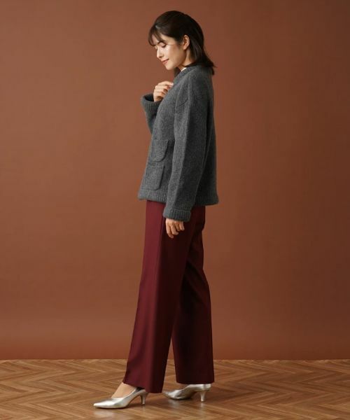Leilian / レリアン テーラードジャケット | ノーカラーニットジャケット【my perfect wardrobe】 | 詳細2