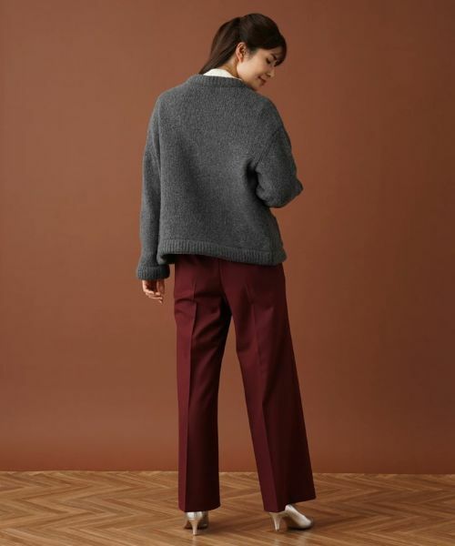 Leilian / レリアン テーラードジャケット | ノーカラーニットジャケット【my perfect wardrobe】 | 詳細3