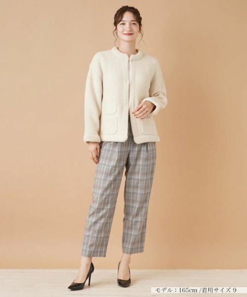 Leilian / レリアン テーラードジャケット | ノーカラーニットジャケット【my perfect wardrobe】 | 詳細4