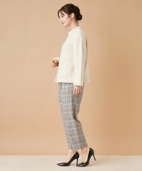 Leilian / レリアン テーラードジャケット | ノーカラーニットジャケット【my perfect wardrobe】 | 詳細5