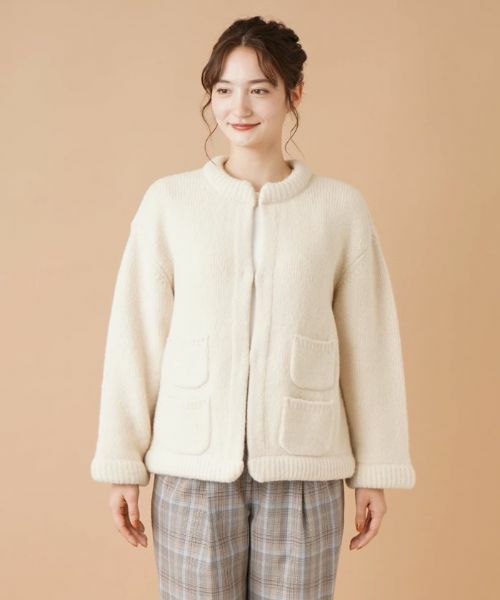 Leilian / レリアン テーラードジャケット | ノーカラーニットジャケット【my perfect wardrobe】 | 詳細7