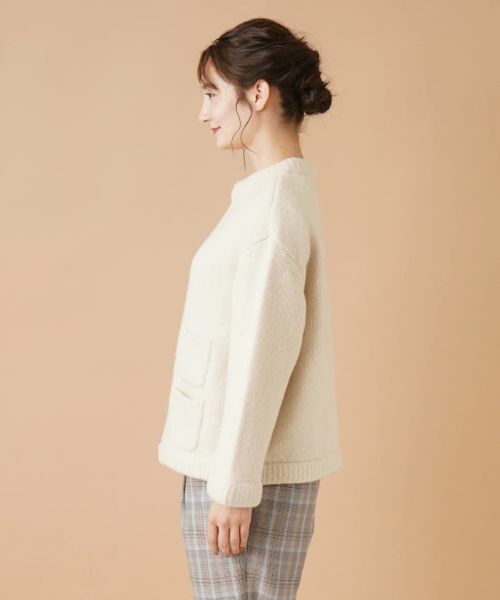 Leilian / レリアン テーラードジャケット | ノーカラーニットジャケット【my perfect wardrobe】 | 詳細8