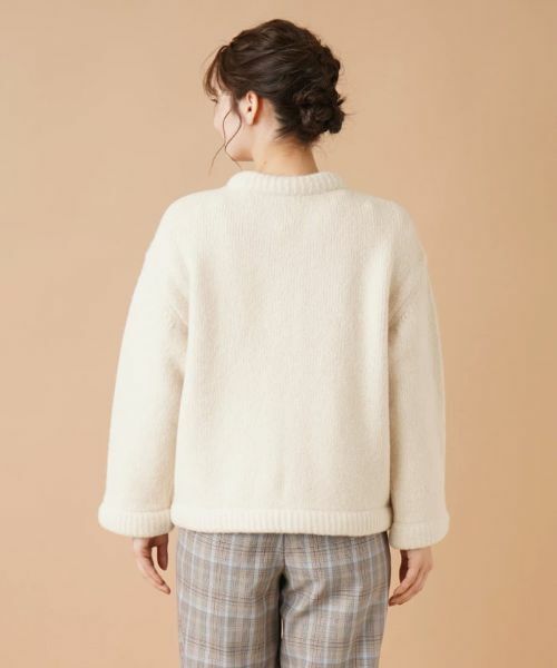 Leilian / レリアン テーラードジャケット | ノーカラーニットジャケット【my perfect wardrobe】 | 詳細9