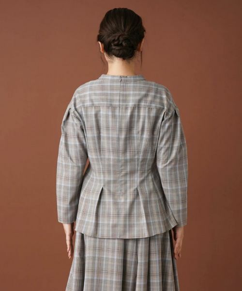 Leilian / レリアン シャツ・ブラウス | 【セットアップ対応商品】チェックペプラムブラウス【Leilian：EZUMI】 | 詳細6