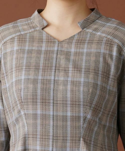 Leilian / レリアン シャツ・ブラウス | 【セットアップ対応商品】チェックペプラムブラウス【Leilian：EZUMI】 | 詳細7